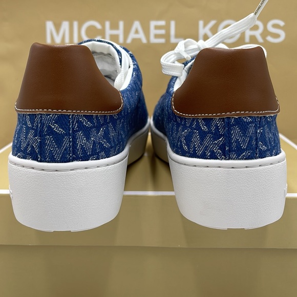Michael Kors Poppy Lace Up MK Signature Denim JQD SM 49F2POFS1Y sneakers - Picture 14 of 16